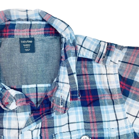 Baby Gap Short Sleeve Plaid Button Down Shirt - Picture 4 of 8
